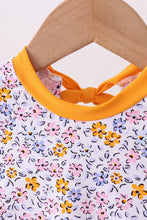 Mustard floral print ruffle rashguard - ARIA KIDS