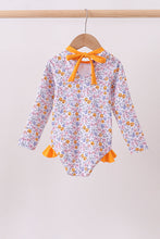 Mustard floral print ruffle rashguard - ARIA KIDS