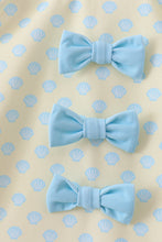 Yellow shell print bow ruffle swimsuit - ARIA KIDS