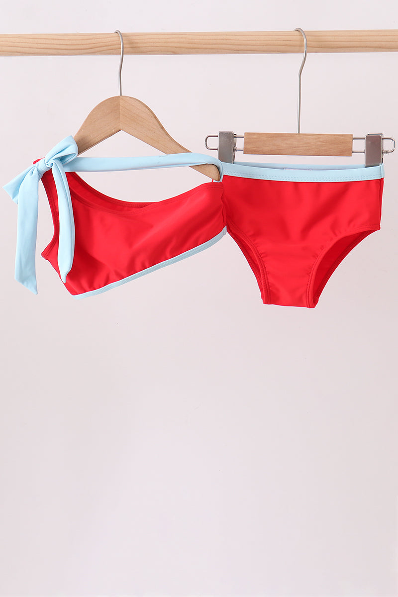 Red 2pc mom&me swimsuit - ARIA KIDS