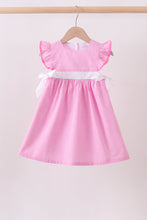 Pink bow gingham ruffle dress - ARIA KIDS