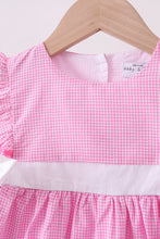 Pink bow gingham ruffle dress - ARIA KIDS