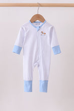 Blue dot horse embroidery romper - ARIA KIDS