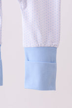 Blue dot horse embroidery romper - ARIA KIDS