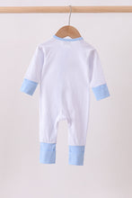 Blue dot horse embroidery romper - ARIA KIDS