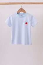 Blue Apple Pencil Pocket Top - ARIA KIDS