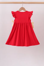 Red School bus Bow Dress - ARIA KIDS