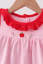 Pink Apple Embroidery Bubble - ARIA KIDS