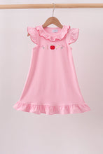 Pink Apple Ruffle Dress - ARIA KIDS