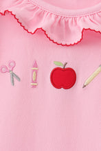 Pink Apple Ruffle Dress - ARIA KIDS