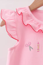 Pink Apple Ruffle Dress - ARIA KIDS