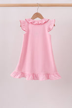 Pink Apple Ruffle Dress - ARIA KIDS