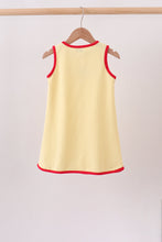 Scalloped Apple Embroidery Bow Dress - ARIA KIDS