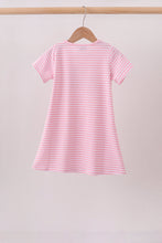 Pink Apple Pencil Embroidery Dress - ARIA KIDS