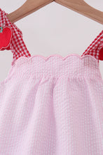 Pink Apple Gingham Bubble - ARIA KIDS