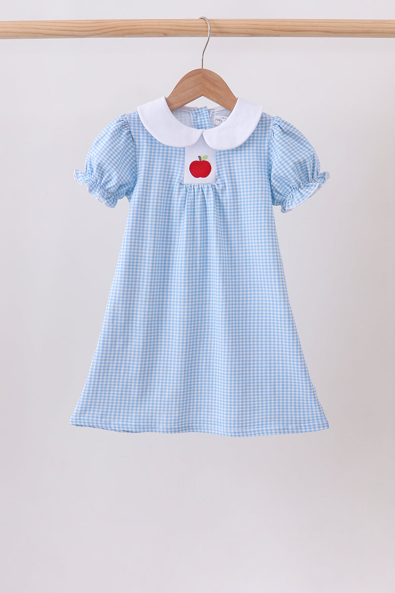 Blue Apple Smocked Dress - ARIA KIDS