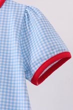 Blue Apple Scalloped Dress - ARIA KIDS