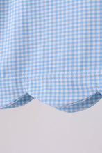 Blue Apple Scalloped Dress - ARIA KIDS