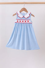 Blue Apple Smocked Dress - ARIA KIDS