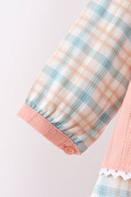 Pumpkin Jacquard embroidery plaid bloomer set