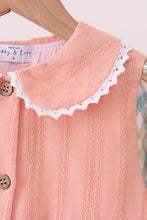 Pumpkin Jacquard plaid button dress - ARIA KIDS