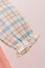 Pumpkin Jacquard plaid button dress - ARIA KIDS
