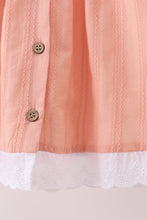 Pumpkin Jacquard plaid button dress - ARIA KIDS