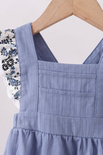 Blue pumpkin embroidery lace ruffle bubble