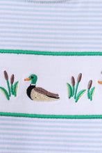 Blue stripe duck embroidery shorts set - ARIA KIDS