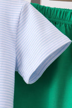 Blue stripe duck embroidery shorts set - ARIA KIDS