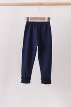 Navy icing ruffle pants