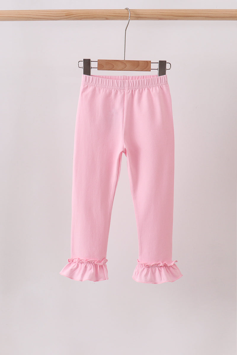 Pink ruffle pants