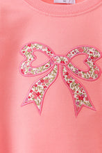 Pink Floral Bow Embroidery Bubble