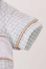 Green plaid turkey embroidery bubble