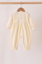 Beige turkey embroidery romper