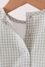 Beige turkey embroidery gingham bubble