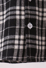 Black&white plaid button down shirt