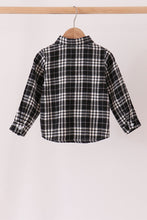 Black&white plaid button down shirt