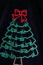 Navy christmas tree embroidery bubble - ARIA KIDS