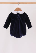 Navy christmas tree embroidery bubble - ARIA KIDS