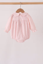 Pink candy cane holly embroidery plaid bubble