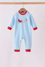 Blue stripe deer embroidery romper - ARIA KIDS
