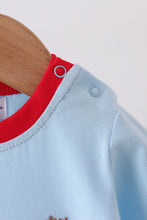 Blue stripe deer embroidery romper - ARIA KIDS