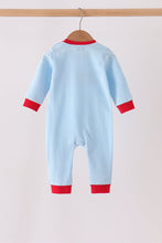 Blue stripe deer embroidery romper - ARIA KIDS