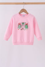 Pink christmas tree sweatshirt - ARIA KIDS