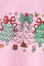 Pink christmas tree sweatshirt - ARIA KIDS