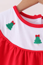 Red christmas tree embroidery ruffle pants set - ARIA KIDS