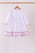 White bow ruffle dress
