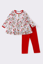 Red christmas santa girl pants set - ARIA KIDS