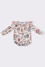 Christmas character print ruffle girl bubble - ARIA KIDS